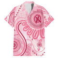 NAIDOC Week 2025 Indigenous Family Matching Off The Shoulder Long Sleeve Dress and Hawaiian Shirt Breast Cancer Pink Ribbon