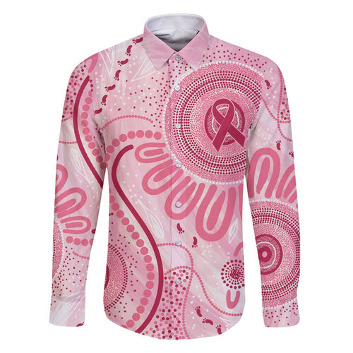 NAIDOC Week 2025 Indigenous Family Matching Off The Shoulder Long Sleeve Dress and Hawaiian Shirt Breast Cancer Pink Ribbon