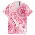 NAIDOC Week 2025 Indigenous Family Matching Off Shoulder Short Dress and Hawaiian Shirt Breast Cancer Pink Ribbon