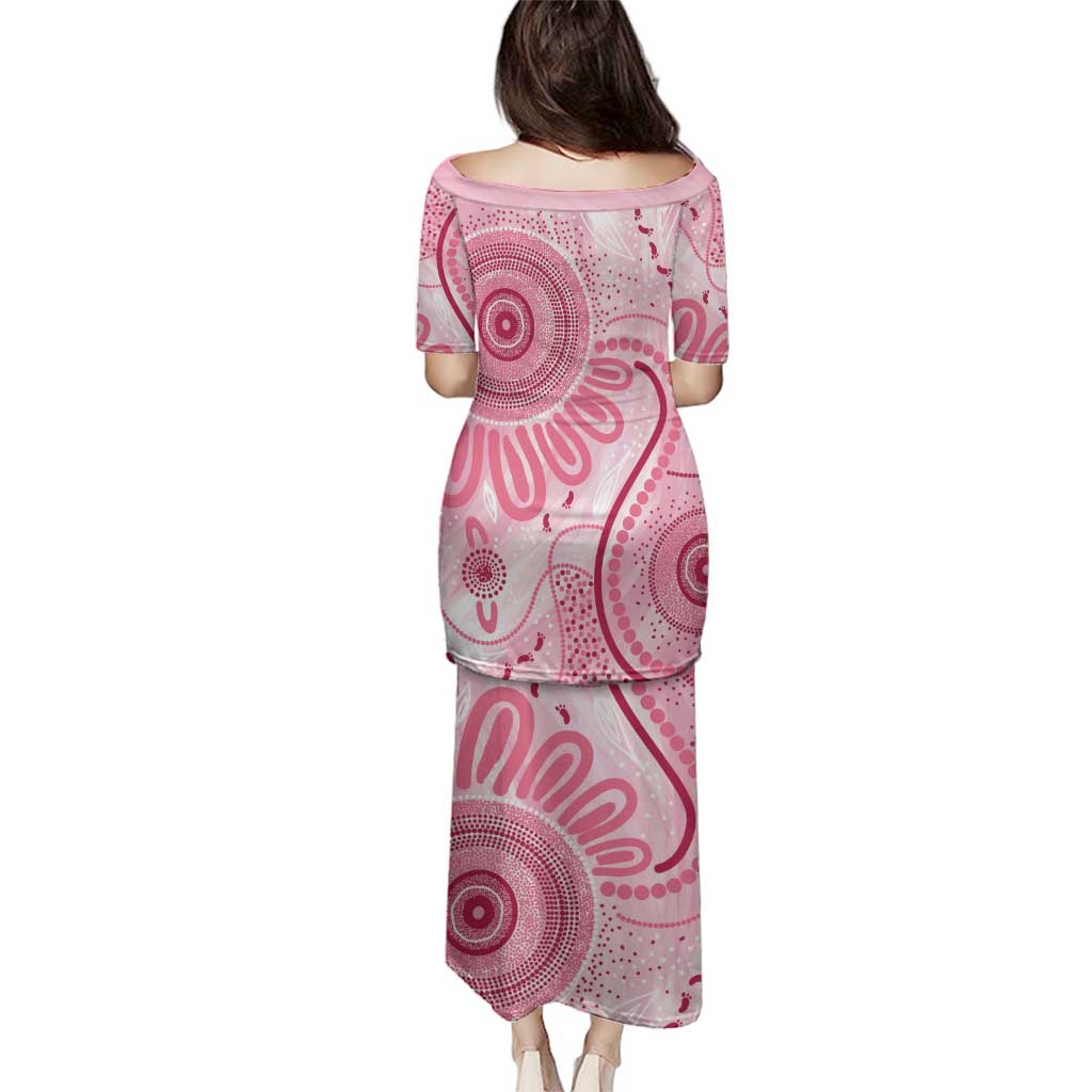 NAIDOC Week 2025 Indigenous Family Matching Puletasi and Hawaiian Shirt Breast Cancer Pink Ribbon