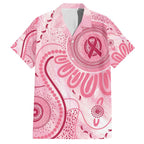 NAIDOC Week 2025 Indigenous Family Matching Short Sleeve Bodycon Dress and Hawaiian Shirt Breast Cancer Pink Ribbon