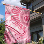 NAIDOC Week 2025 Indigenous Garden Flag Breast Cancer Pink Ribbon