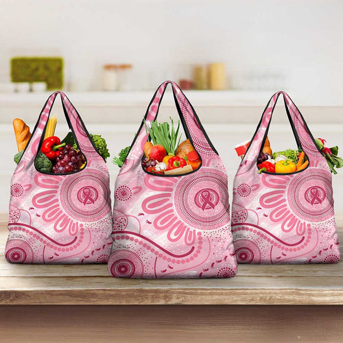 NAIDOC Week 2025 Indigenous Grocery Bag Breast Cancer Pink Ribbon
