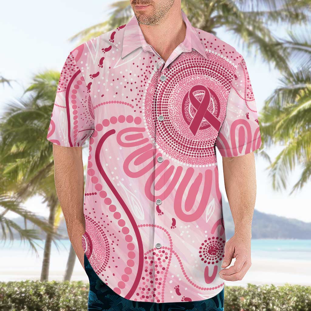 NAIDOC Week 2025 Indigenous Hawaiian Shirt Breast Cancer Pink Ribbon