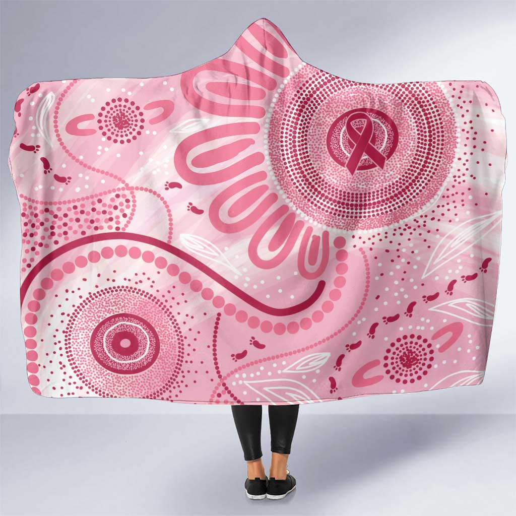 NAIDOC Week 2025 Indigenous Hooded Blanket Breast Cancer Pink Ribbon