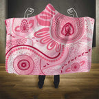 NAIDOC Week 2025 Indigenous Hooded Blanket Breast Cancer Pink Ribbon
