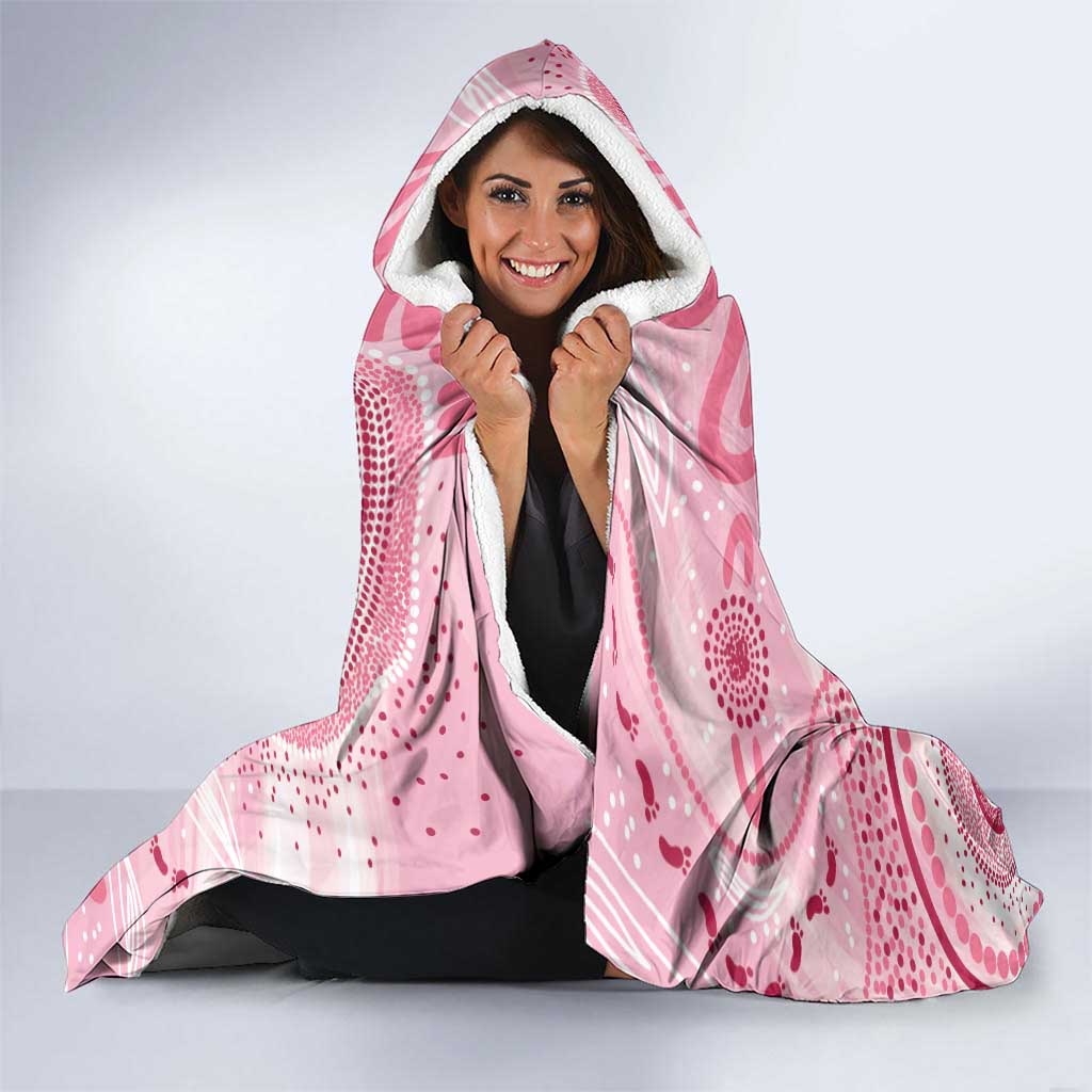 NAIDOC Week 2025 Indigenous Hooded Blanket Breast Cancer Pink Ribbon