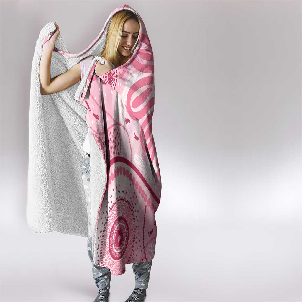 NAIDOC Week 2025 Indigenous Hooded Blanket Breast Cancer Pink Ribbon