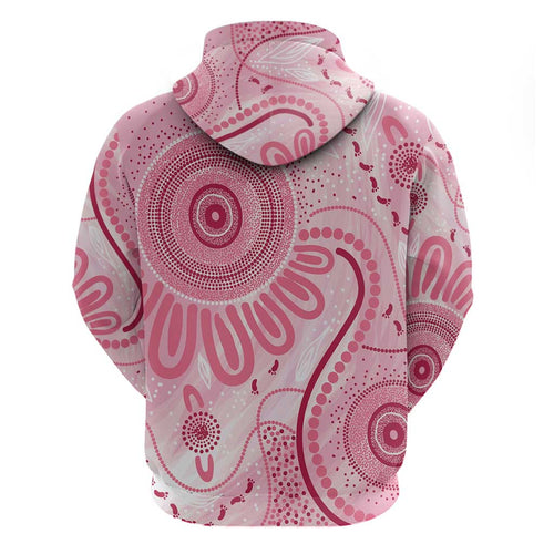 NAIDOC Week 2025 Indigenous Hoodie Breast Cancer Pink Ribbon