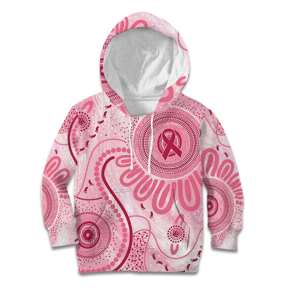 NAIDOC Week 2025 Indigenous Kid Hoodie Breast Cancer Pink Ribbon