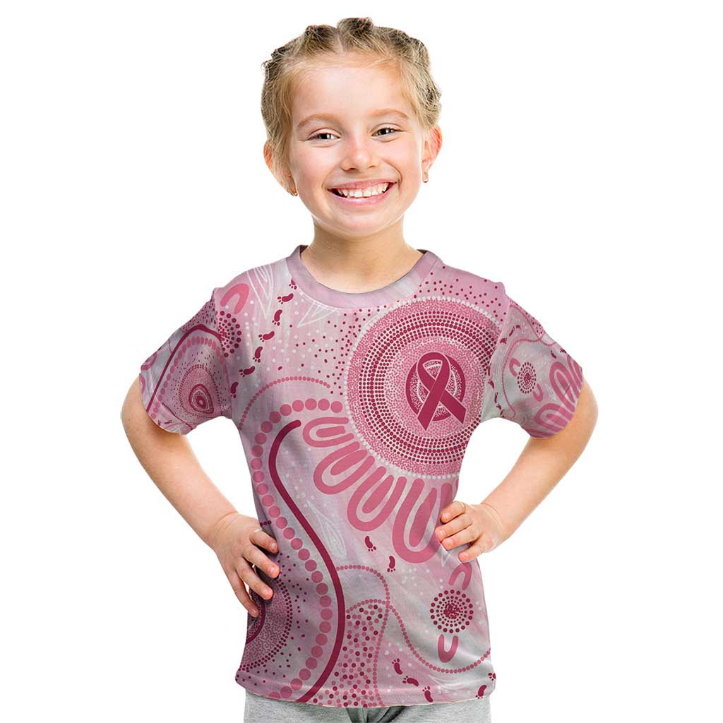 NAIDOC Week 2025 Indigenous Kid T Shirt Breast Cancer Pink Ribbon