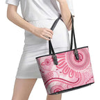 NAIDOC Week 2025 Indigenous Leather Tote Bag Breast Cancer Pink Ribbon