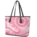NAIDOC Week 2025 Indigenous Leather Tote Bag Breast Cancer Pink Ribbon