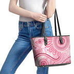 NAIDOC Week 2025 Indigenous Leather Tote Bag Breast Cancer Pink Ribbon