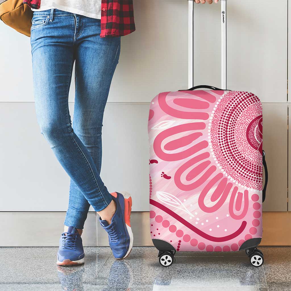 NAIDOC Week 2025 Indigenous Luggage Cover Breast Cancer Pink Ribbon