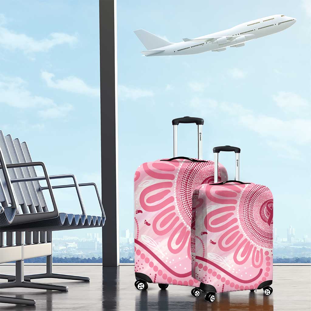NAIDOC Week 2025 Indigenous Luggage Cover Breast Cancer Pink Ribbon