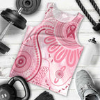 NAIDOC Week 2025 Indigenous Men Tank Top Breast Cancer Pink Ribbon