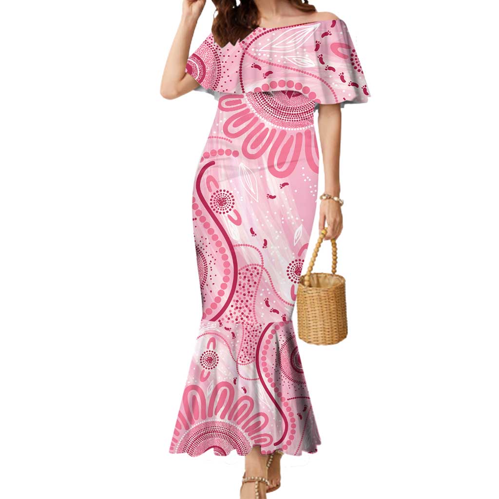 NAIDOC Week 2025 Indigenous Mermaid Dress Breast Cancer Pink Ribbon