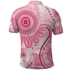 NAIDOC Week 2025 Indigenous Polo Shirt Breast Cancer Pink Ribbon