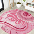 NAIDOC Week 2025 Indigenous Round Carpet Breast Cancer Pink Ribbon