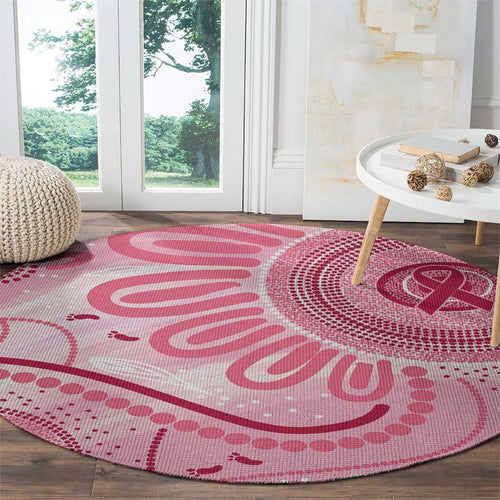 NAIDOC Week 2025 Indigenous Round Carpet Breast Cancer Pink Ribbon
