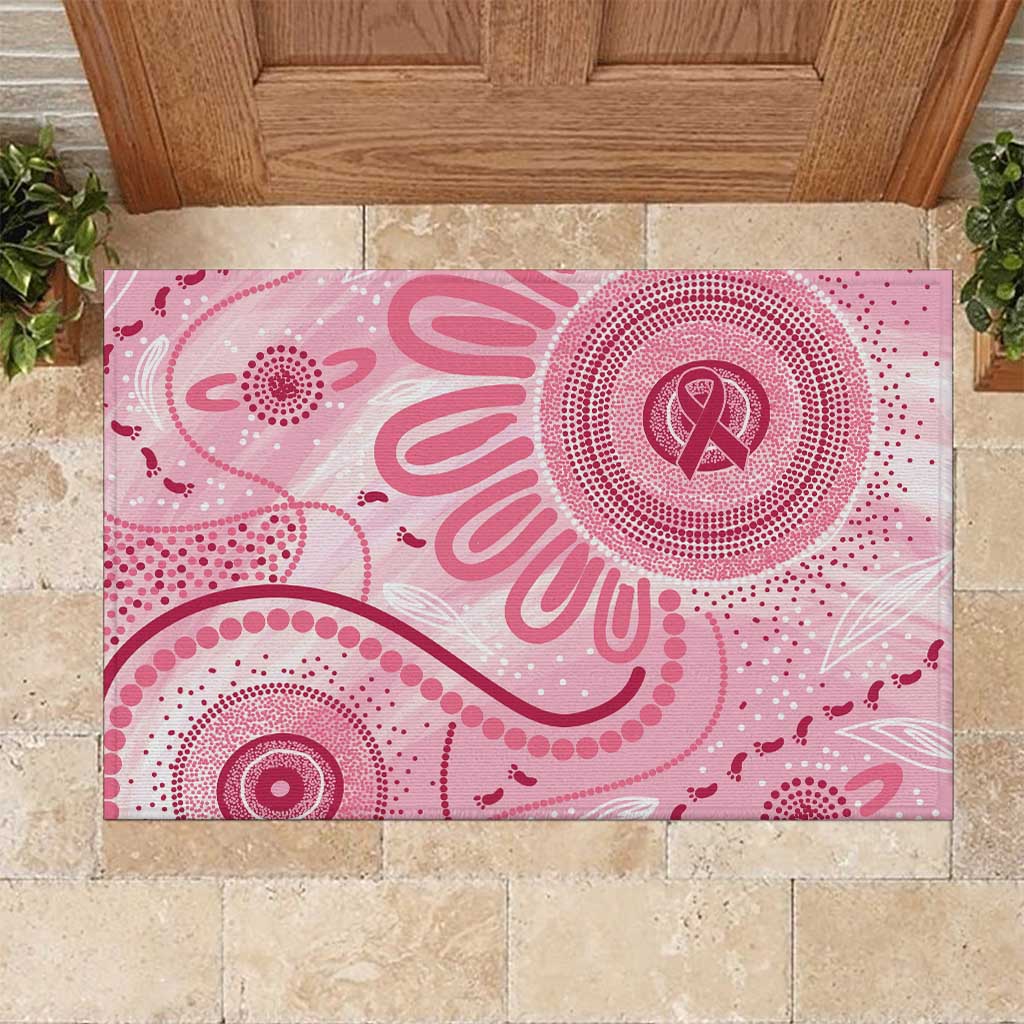NAIDOC Week 2025 Indigenous Rubber Doormat Breast Cancer Pink Ribbon