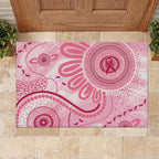NAIDOC Week 2025 Indigenous Rubber Doormat Breast Cancer Pink Ribbon