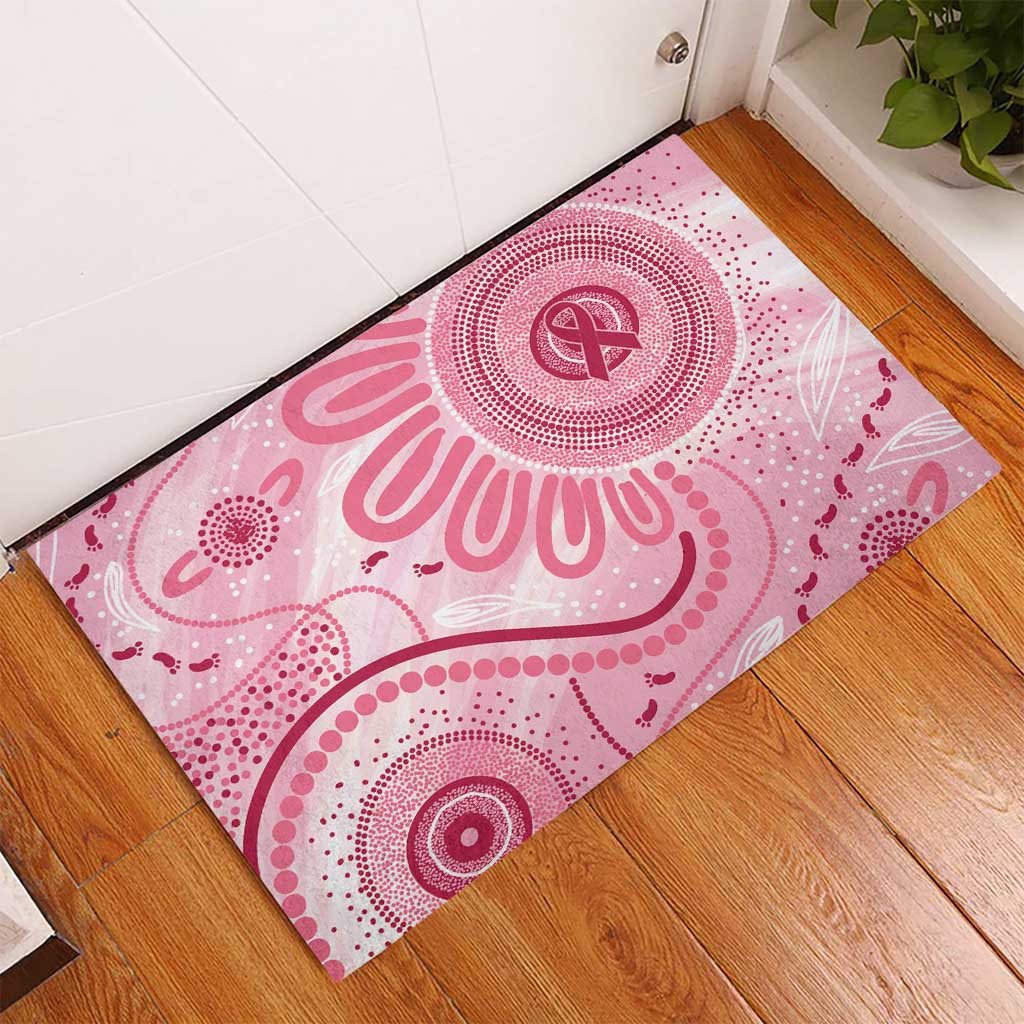 NAIDOC Week 2025 Indigenous Rubber Doormat Breast Cancer Pink Ribbon