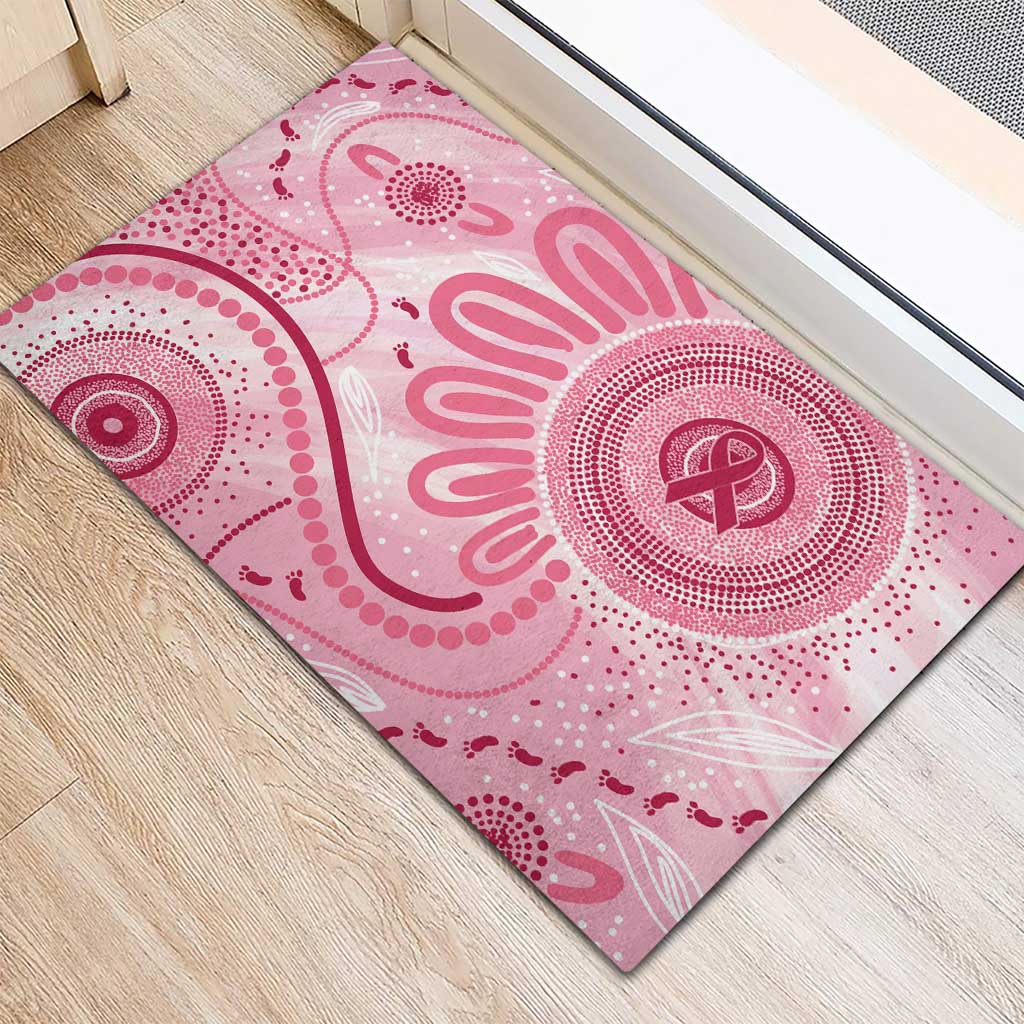 NAIDOC Week 2025 Indigenous Rubber Doormat Breast Cancer Pink Ribbon