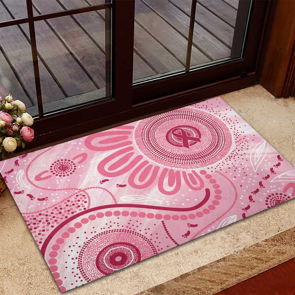 NAIDOC Week 2025 Indigenous Rubber Doormat Breast Cancer Pink Ribbon