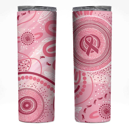 NAIDOC Week 2025 Indigenous Skinny Tumbler Breast Cancer Pink Ribbon