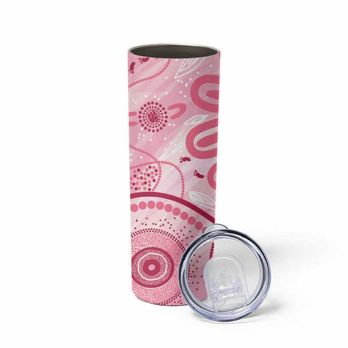 NAIDOC Week 2025 Indigenous Skinny Tumbler Breast Cancer Pink Ribbon