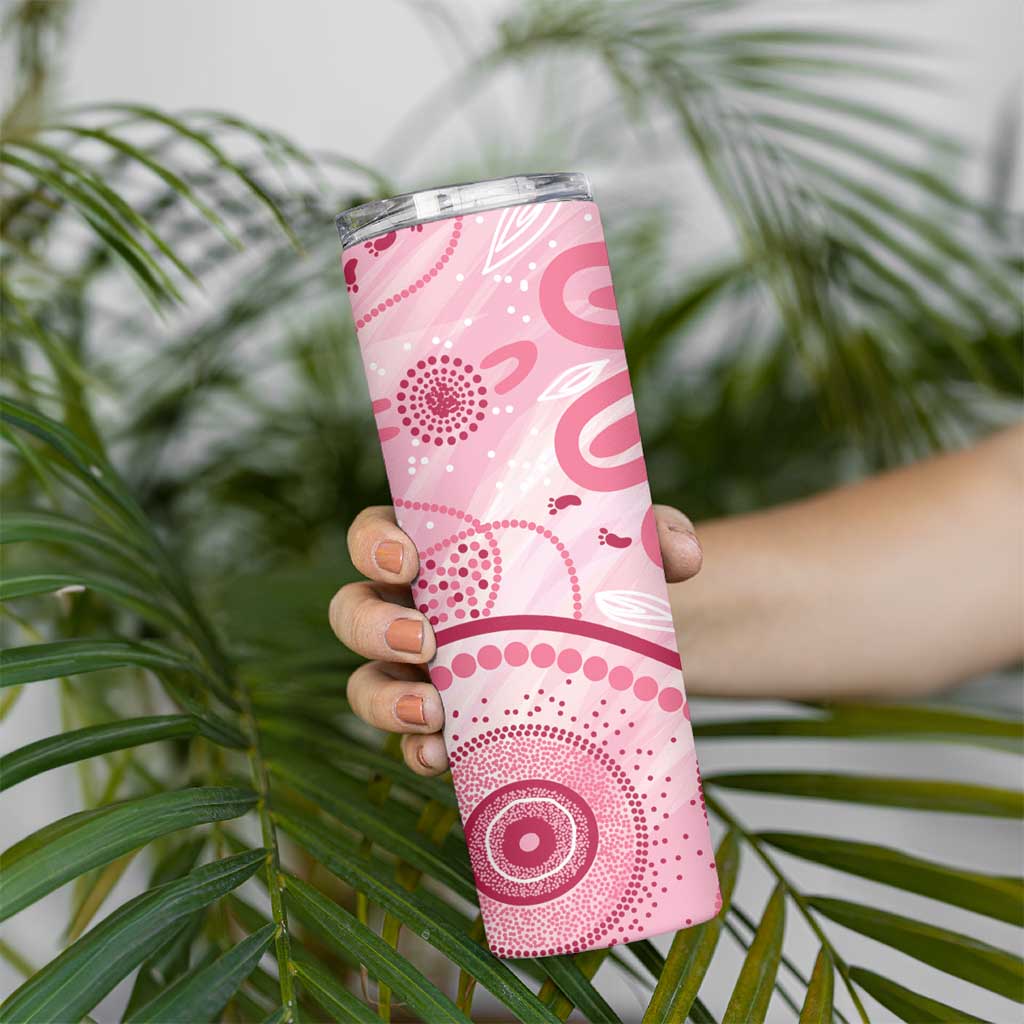 NAIDOC Week 2025 Indigenous Skinny Tumbler Breast Cancer Pink Ribbon