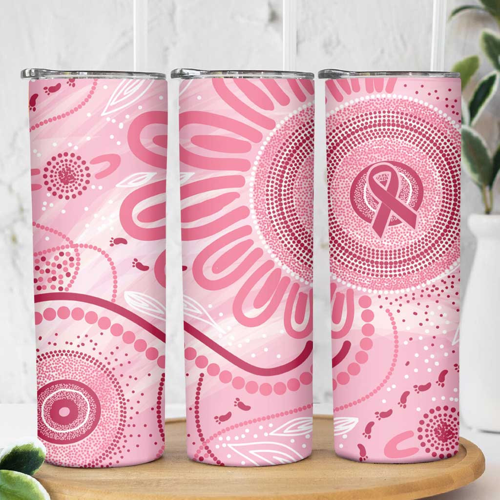 NAIDOC Week 2025 Indigenous Skinny Tumbler Breast Cancer Pink Ribbon
