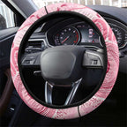 NAIDOC Week 2025 Indigenous Steering Wheel Cover Breast Cancer Pink Ribbon