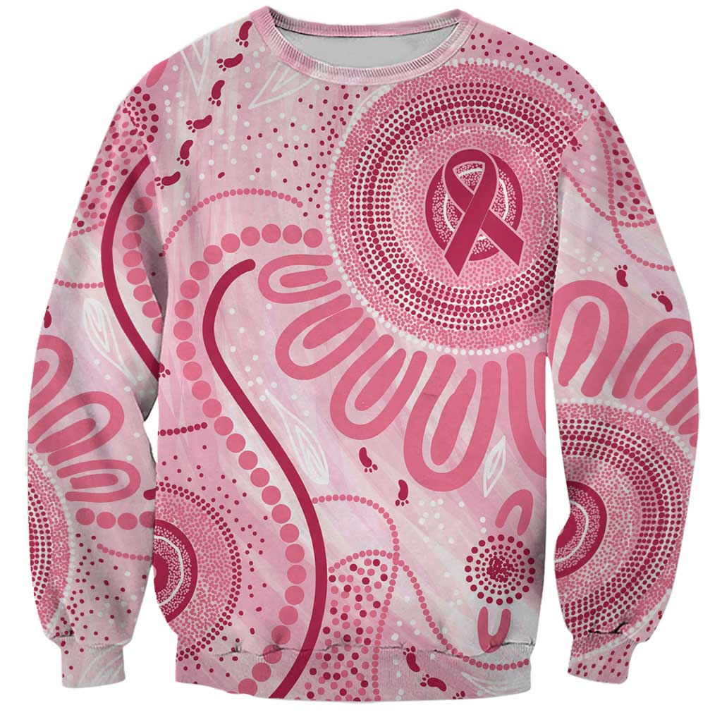 NAIDOC Week 2025 Indigenous Sweatshirt Breast Cancer Pink Ribbon