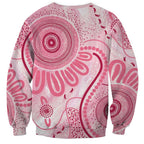 NAIDOC Week 2025 Indigenous Sweatshirt Breast Cancer Pink Ribbon