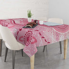NAIDOC Week 2025 Indigenous Tablecloth Breast Cancer Pink Ribbon