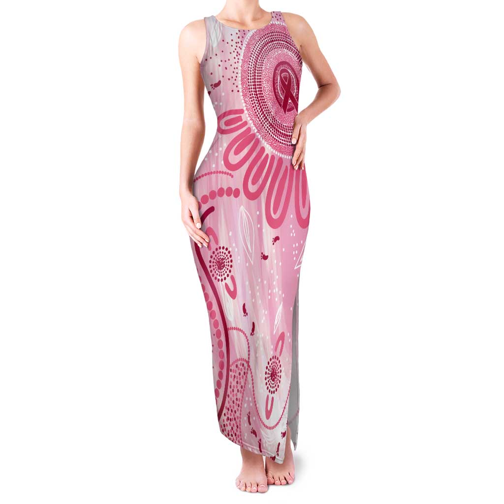 NAIDOC Week 2025 Indigenous Tank Maxi Dress Breast Cancer Pink Ribbon