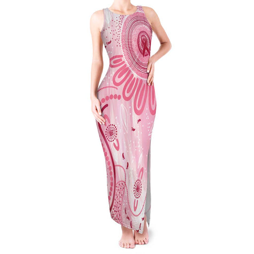 NAIDOC Week 2025 Indigenous Tank Maxi Dress Breast Cancer Pink Ribbon