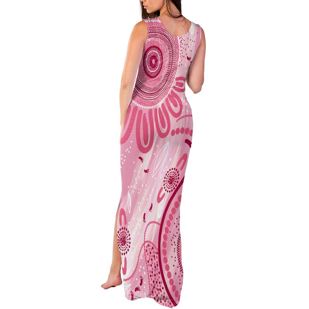 NAIDOC Week 2025 Indigenous Tank Maxi Dress Breast Cancer Pink Ribbon