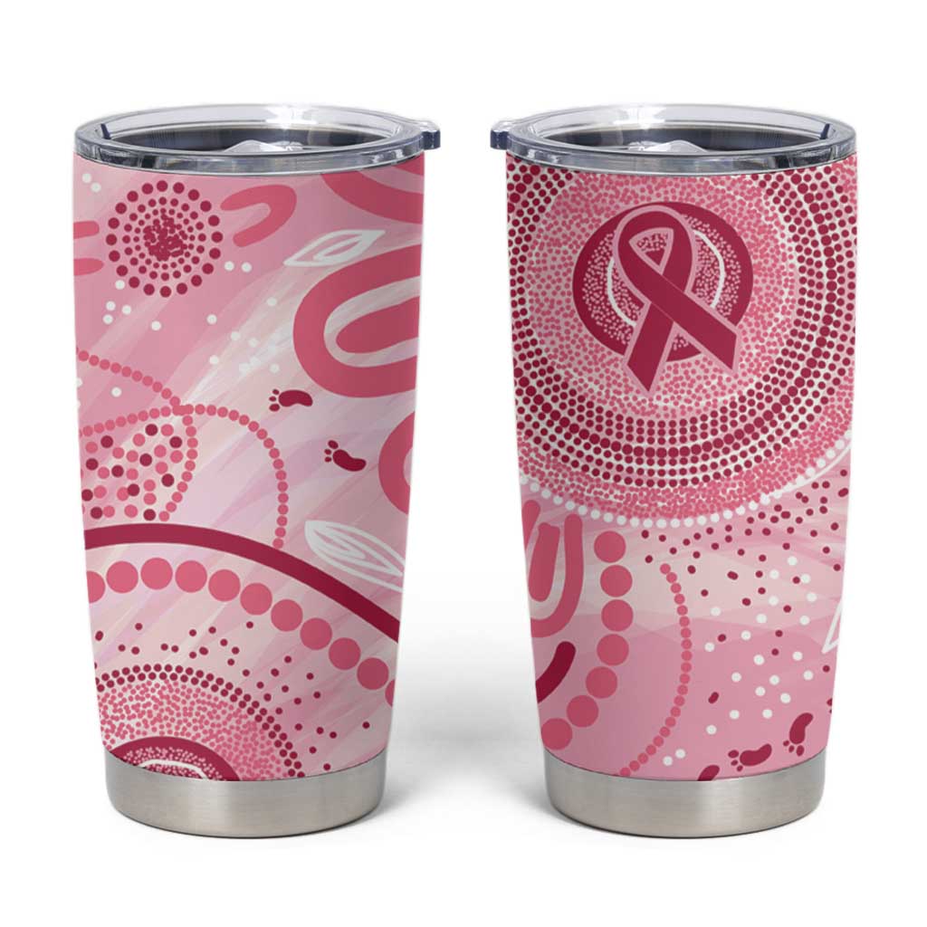 NAIDOC Week 2025 Indigenous Tumbler Cup Breast Cancer Pink Ribbon