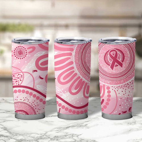 NAIDOC Week 2025 Indigenous Tumbler Cup Breast Cancer Pink Ribbon