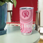 NAIDOC Week 2025 Indigenous Tumbler Cup Breast Cancer Pink Ribbon