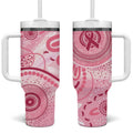 NAIDOC Week 2025 Indigenous Tumbler With Handle Breast Cancer Pink Ribbon