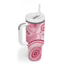NAIDOC Week 2025 Indigenous Tumbler With Handle Breast Cancer Pink Ribbon