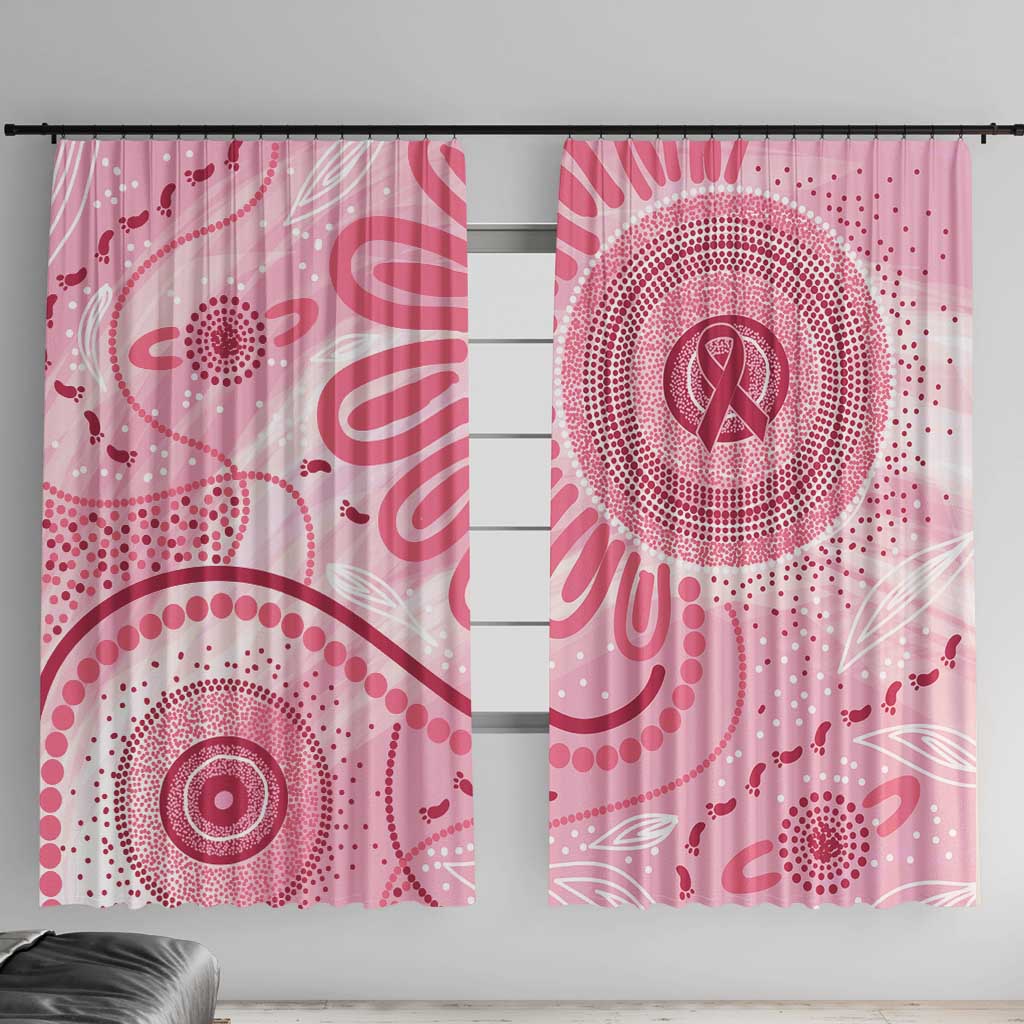 NAIDOC Week 2025 Indigenous Window Curtain Breast Cancer Pink Ribbon