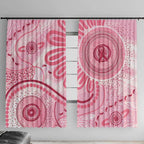 NAIDOC Week 2025 Indigenous Window Curtain Breast Cancer Pink Ribbon