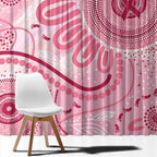 NAIDOC Week 2025 Indigenous Window Curtain Breast Cancer Pink Ribbon