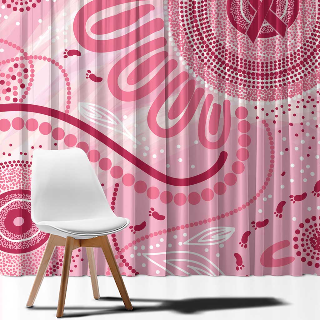 NAIDOC Week 2025 Indigenous Window Curtain Breast Cancer Pink Ribbon